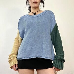 American Eagle Outfitters Multicolor Crew Neck Sweater